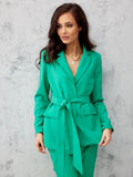 Elegant Belted Blazer- Model 172894 Roco Fashion