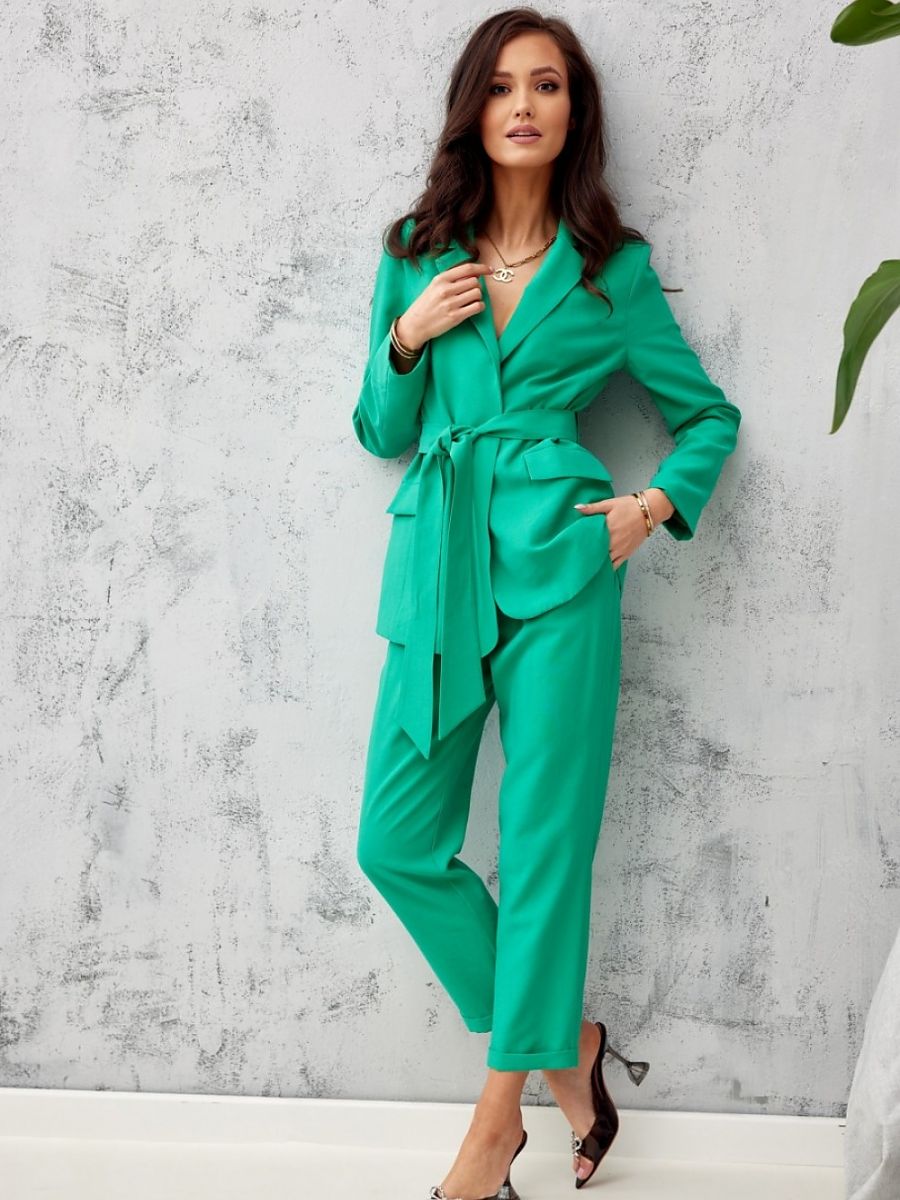 Elegant Belted Blazer- Model 172894 Roco Fashion